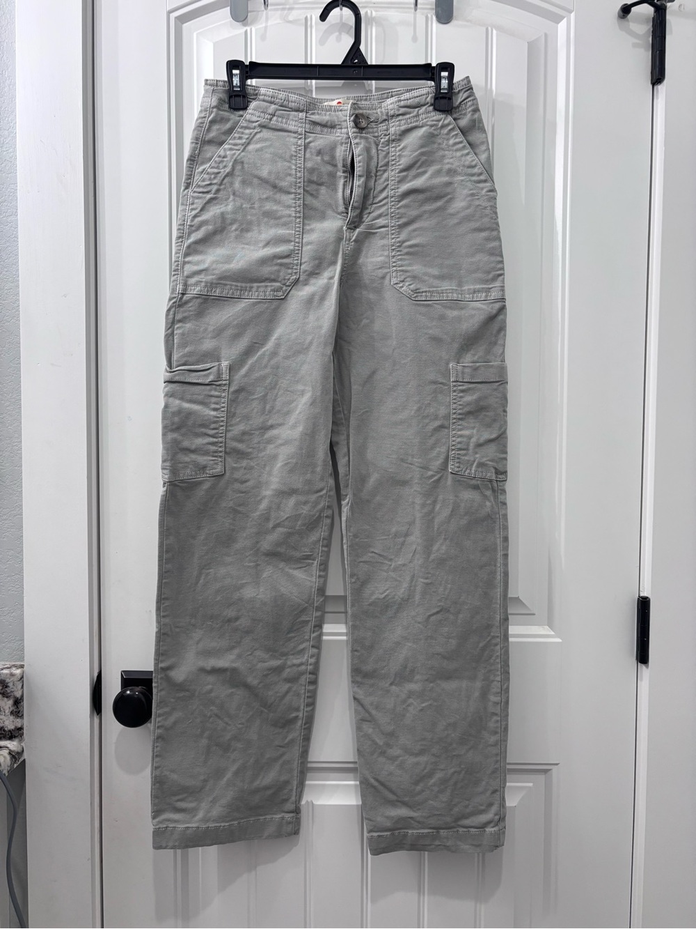 Marine Layer Light Gray Cargo Pants - Utility Pocket Detail